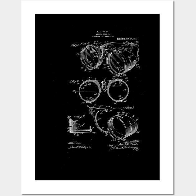 Welding Goggles Vintage Patent Drawing Wall Art by TheYoungDesigns